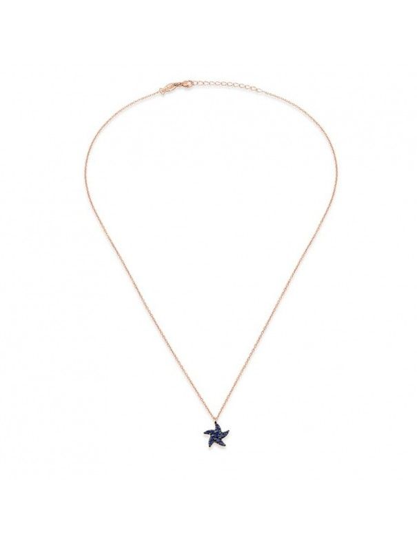 Collar plata Mujer estrella circonitas NB566-2