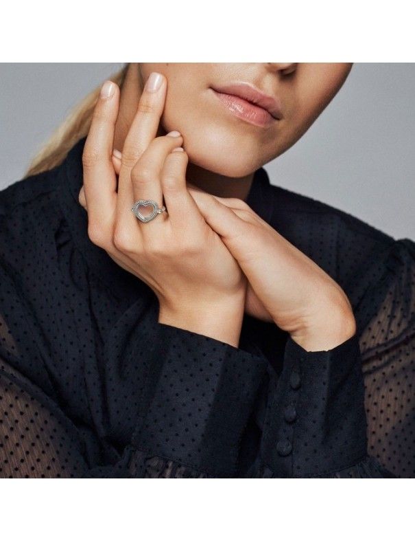 Anillo Pandora Plata Locket corazón 197252CZ-54