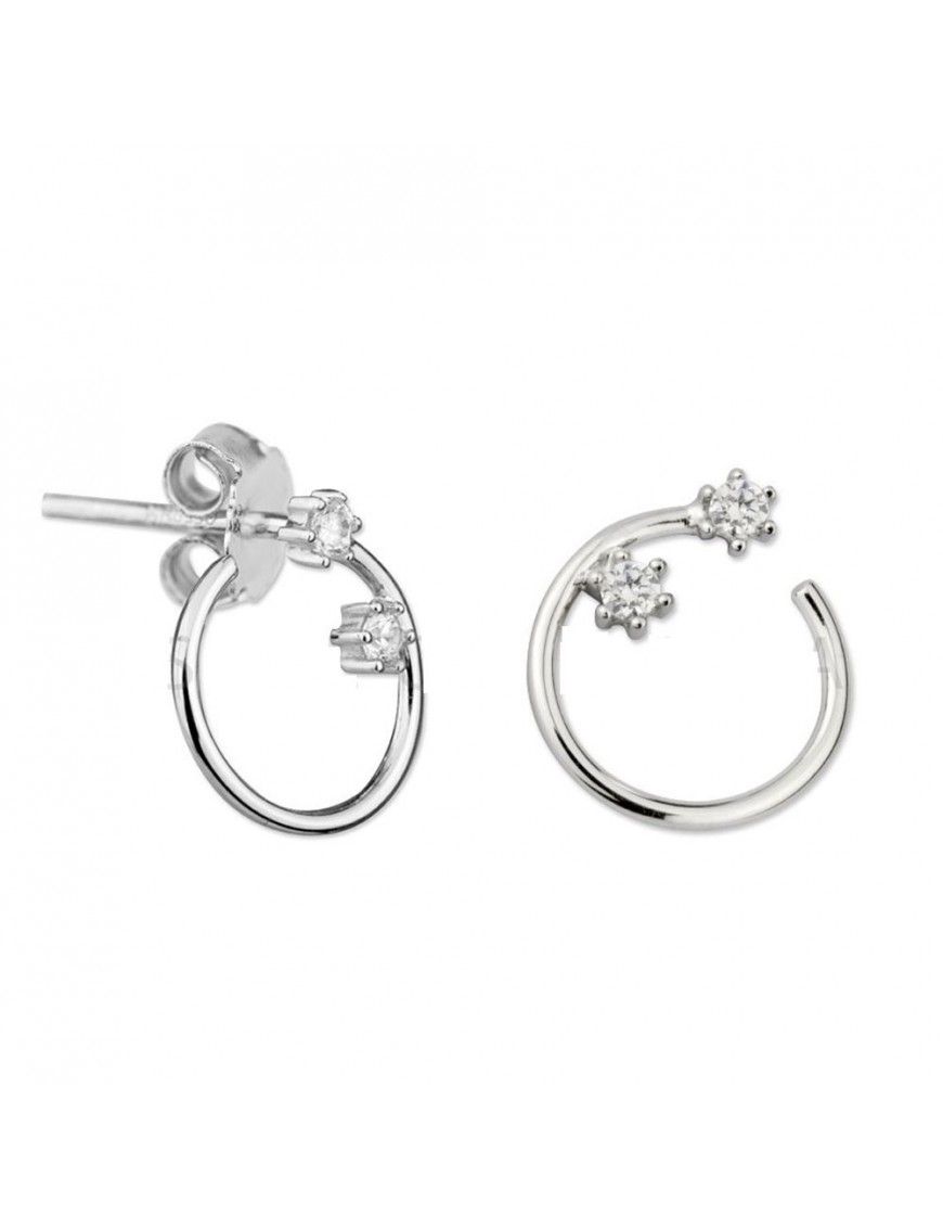 Pendientes Plata Mujer Circonitas Karma 151210