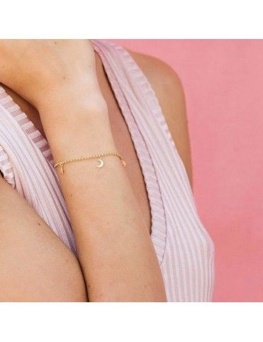 Pulsera Oro Amarillo Estrella Luna 4A8307300