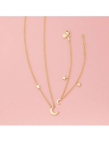 Pulsera Oro Amarillo Estrella Luna 4A8307300