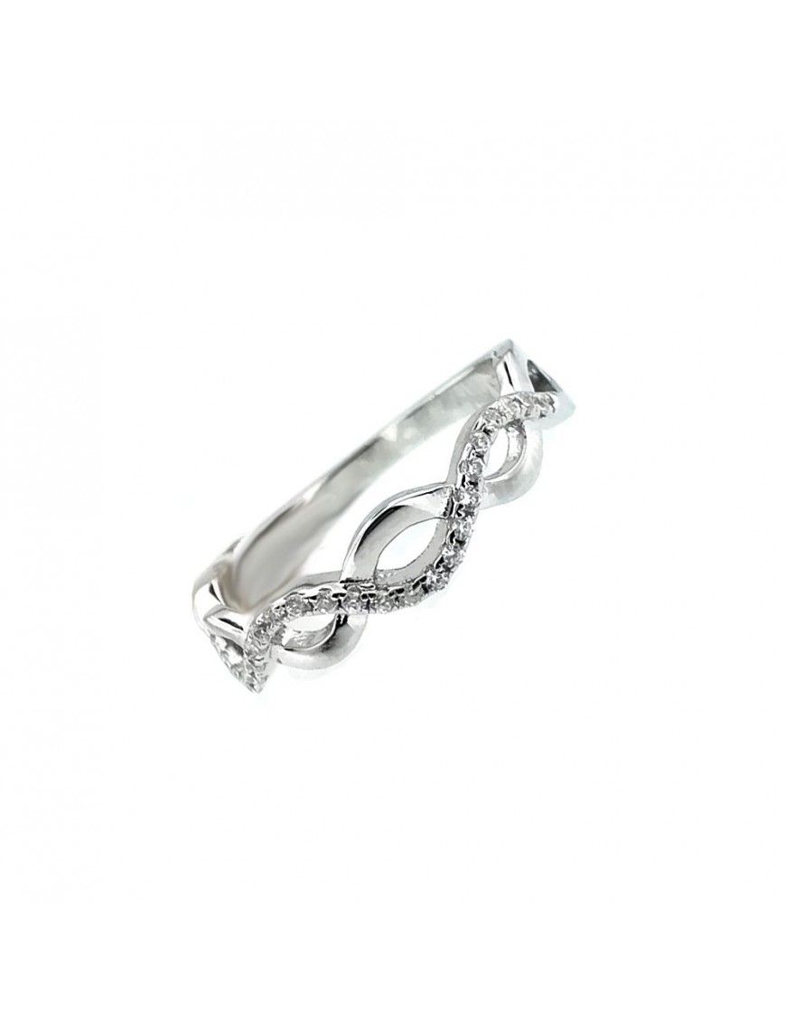 Anillo Plata Mujer circonita Ondas TSR0623WCZH&