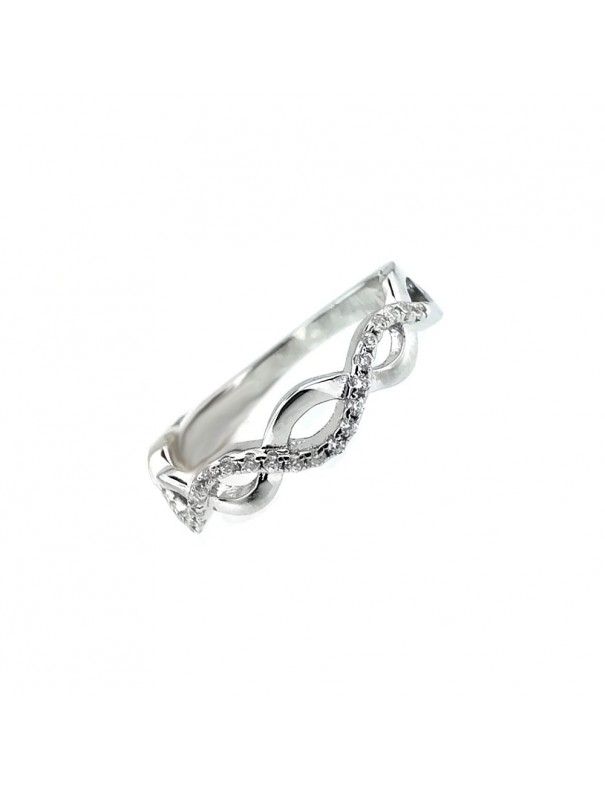 Anillo Plata Mujer circonita Ondas TSR0623WCZH&
