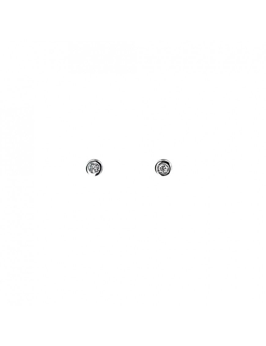 Pendientes Oro blanco 18Kts Brillante mujer PT60843R