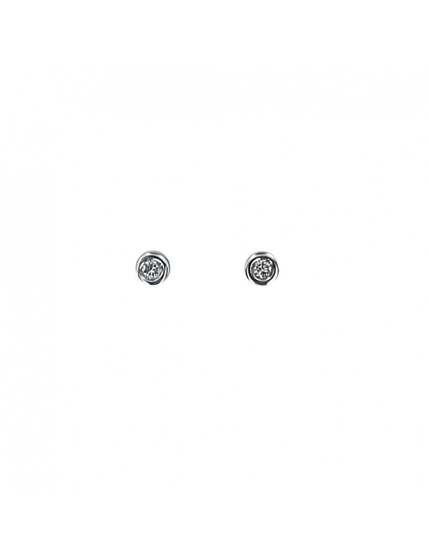 Pendientes Oro blanco 18Kts Brillante mujer PT60845