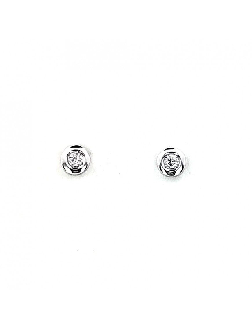 Pendientes Oro blanco 18Kts Brillante mujer PT60848