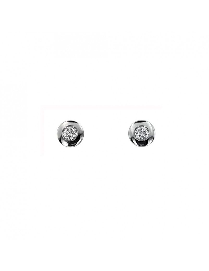 Pendientes Oro blanco 18Kts Brillante mujer PT60849