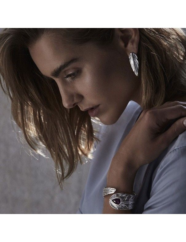 Pendientes Uno de 50 Metal Mujer PLuma PEN0598MTL0000U