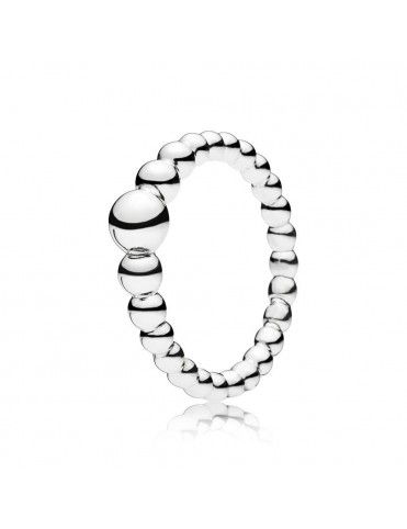 Anillo Pandora Plata cadena de cuentas 197536-54