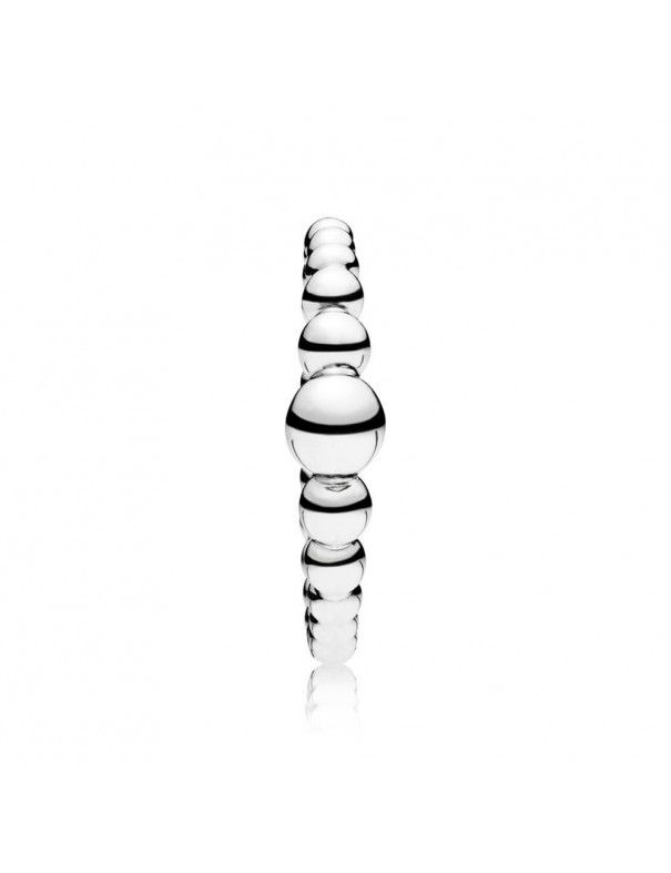 Anillo Pandora Plata cadena de cuentas 197536-54