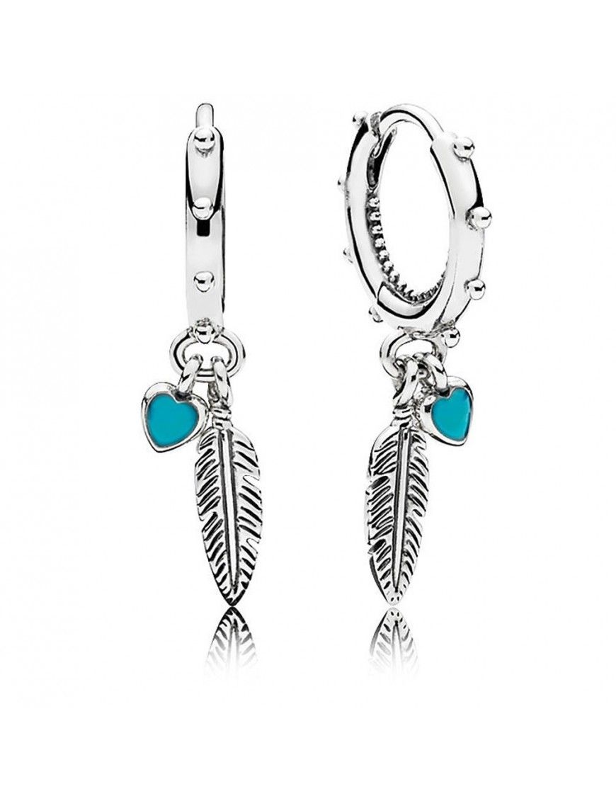 Pendiente Plata Pandora plumas espirituales 297205EN168