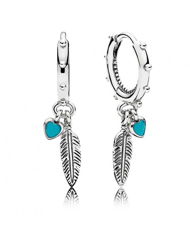Pendiente Plata Pandora plumas espirituales 297205EN168