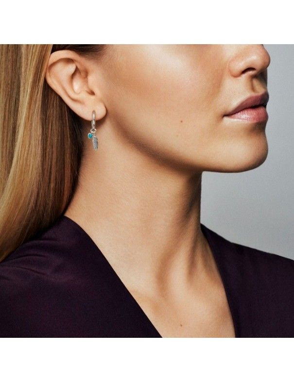 Pendiente Plata Pandora plumas espirituales 297205EN168