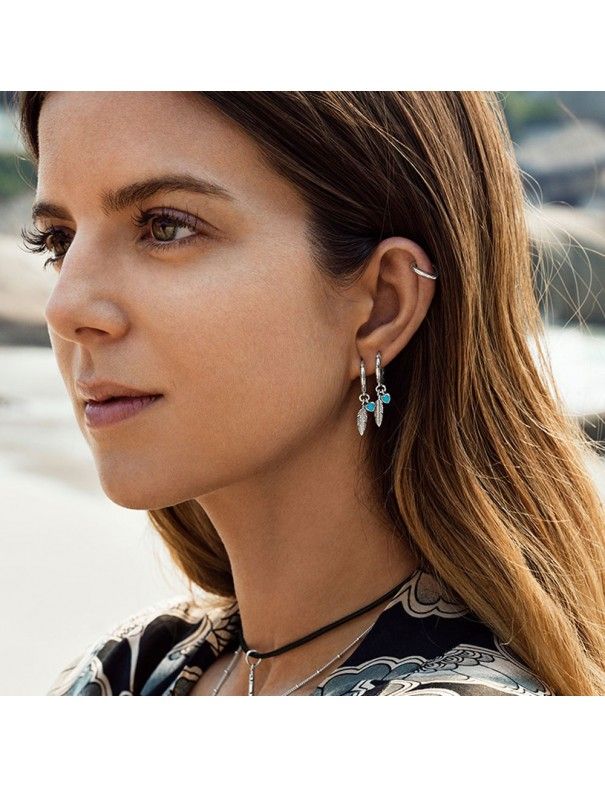 Pendiente Plata Pandora plumas espirituales 297205EN168