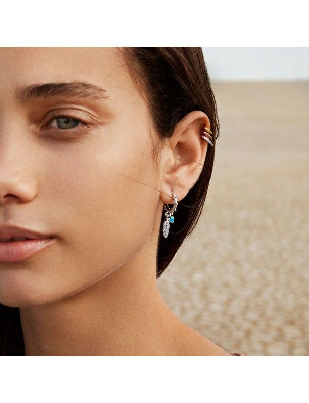 Pendiente Plata Pandora plumas espirituales 297205EN168