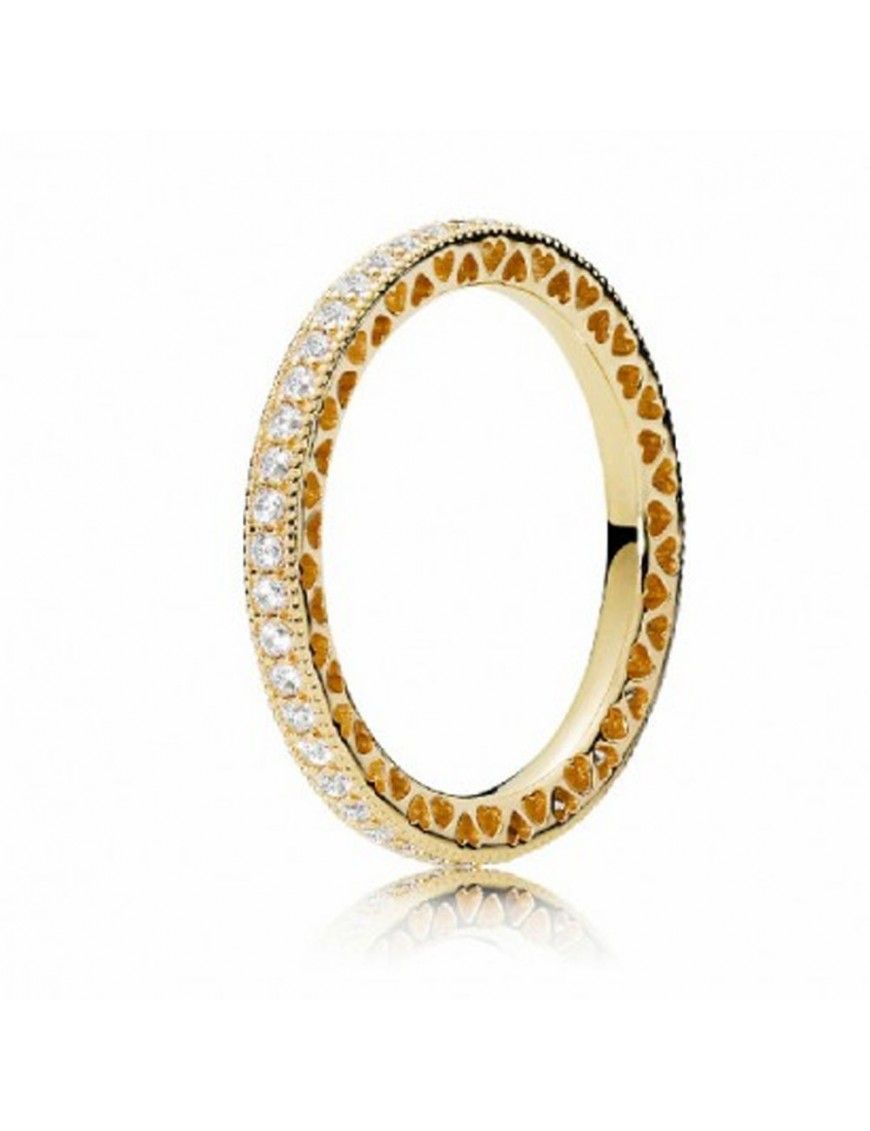 Anillo Pandora Plata Shine Corazones de 167076CZ-54