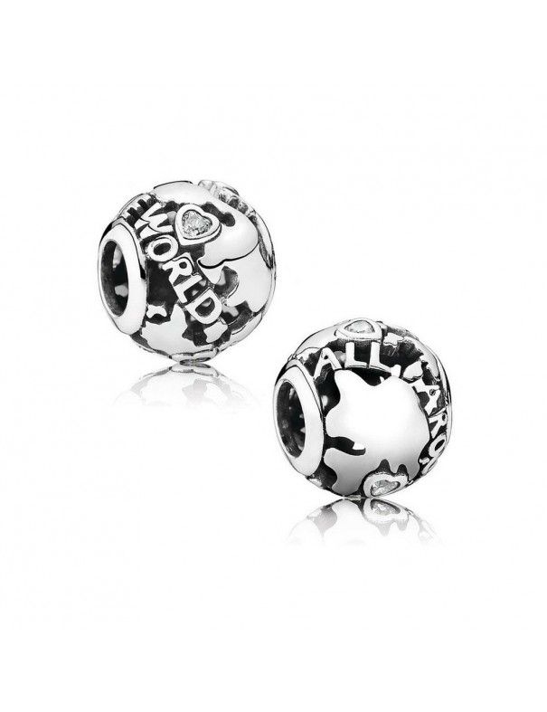 Charm Pandora Plata calado Alrededor del Mundo 791718CZ