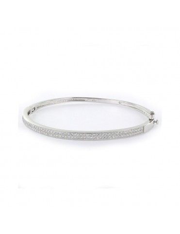 Pulsera Plata Mujer rígida circonitas 9103974