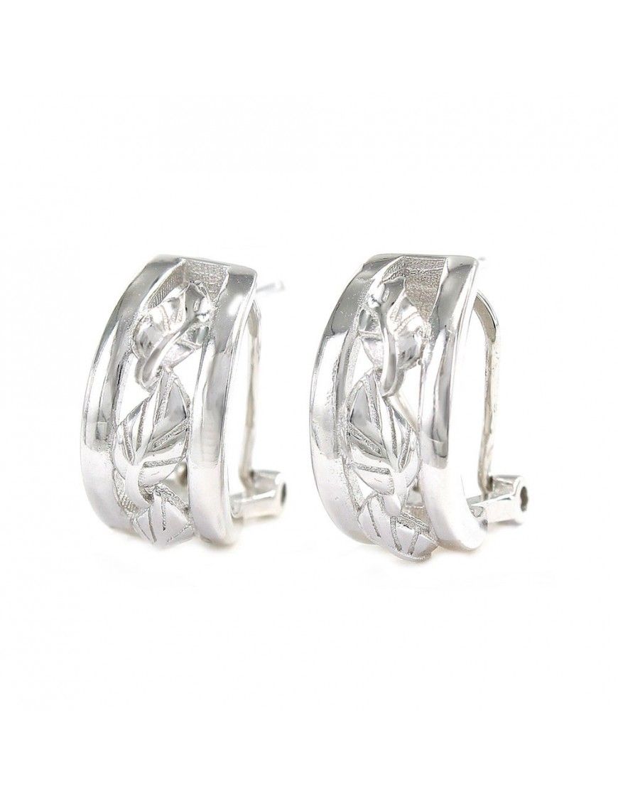 Pendientes Plata Mujer Hojas caladas 9104392