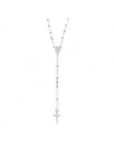 Rosario de plata bolas de Milagrosa 9105724