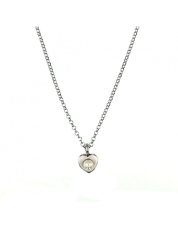 Collar Plata corazón perla niña 026645-1-1-SIN-ANILLO