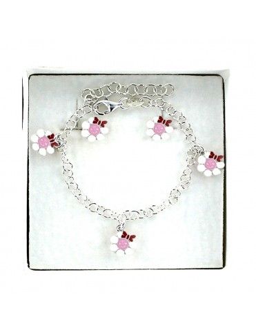 Conjunto Pulsera y Pendientes Princess plata Niña Margaritas 9084457