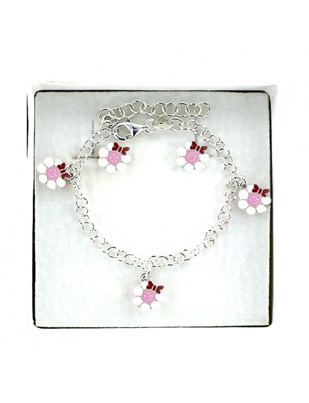 Conjunto Pulsera y Pendientes Princess plata Niña Margaritas 9084457