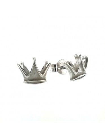 Pendientes plata mujer corona 015588-1-1