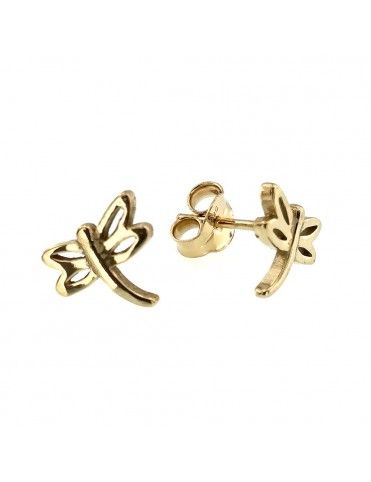 Pendientes plata mujer libélula 016013-2-1