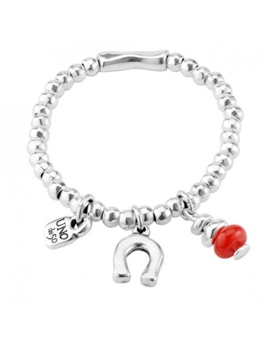 Pulsera Uno de 50 Metal Mujer Amuleto PUL1823ROJMTL0M