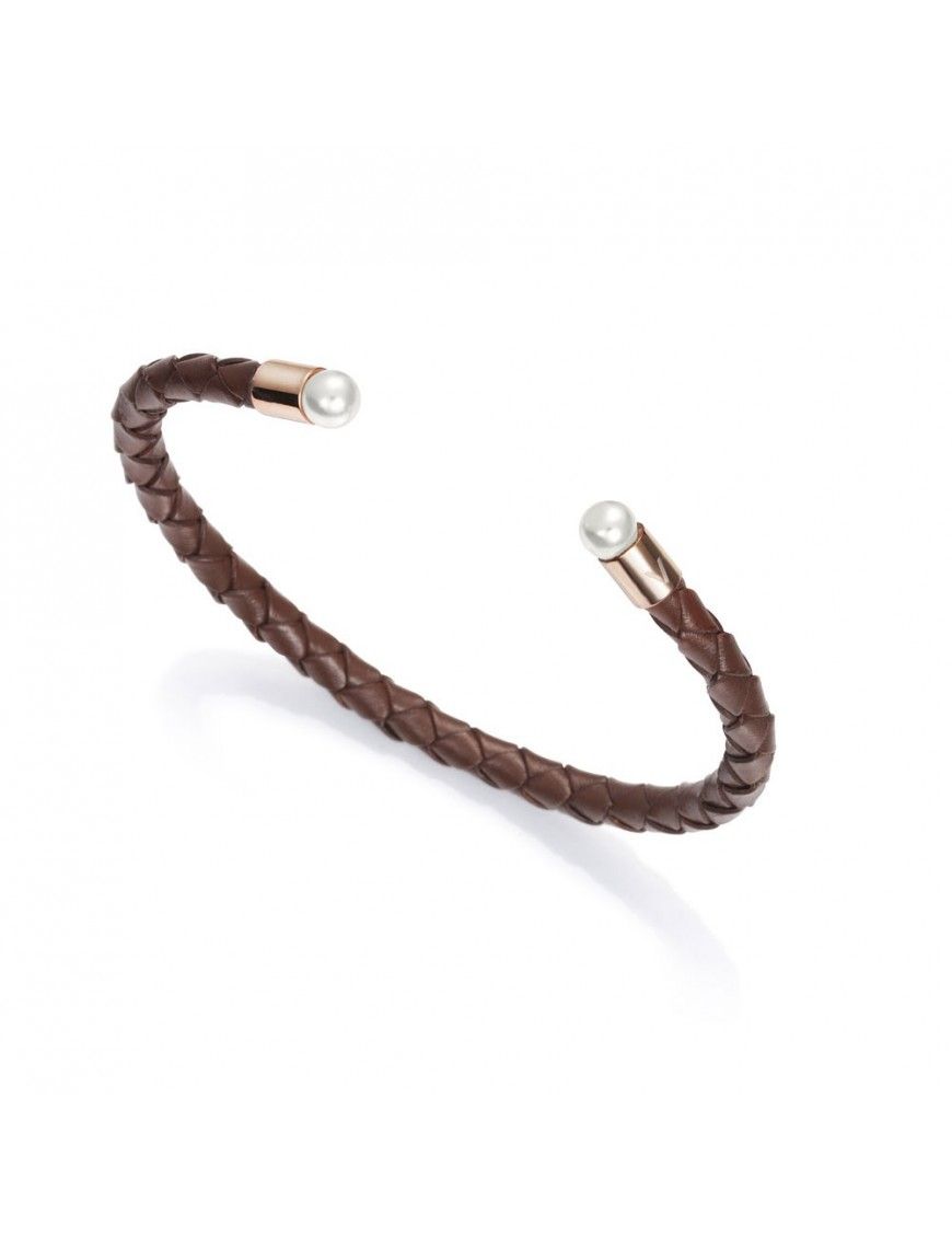 Brazalete Viceroy Acero y piel Mujer 75082P09011
