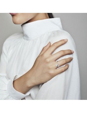 Anillo Pandora plata Trébol Colgante 197938-52