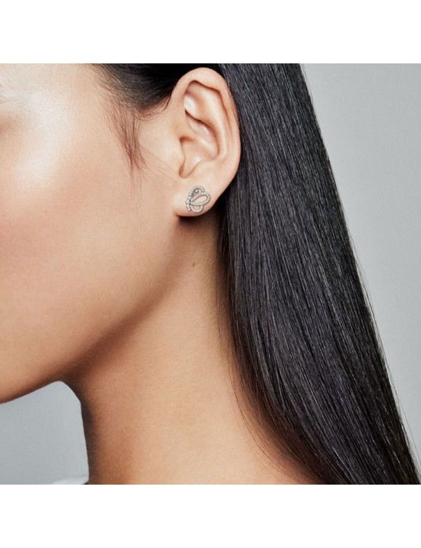 Pendientes Pandora Plata Silueta de Mariposas 297912CZ