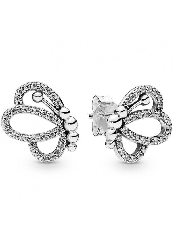 Pendientes Pandora Plata Silueta de Mariposas 297912CZ