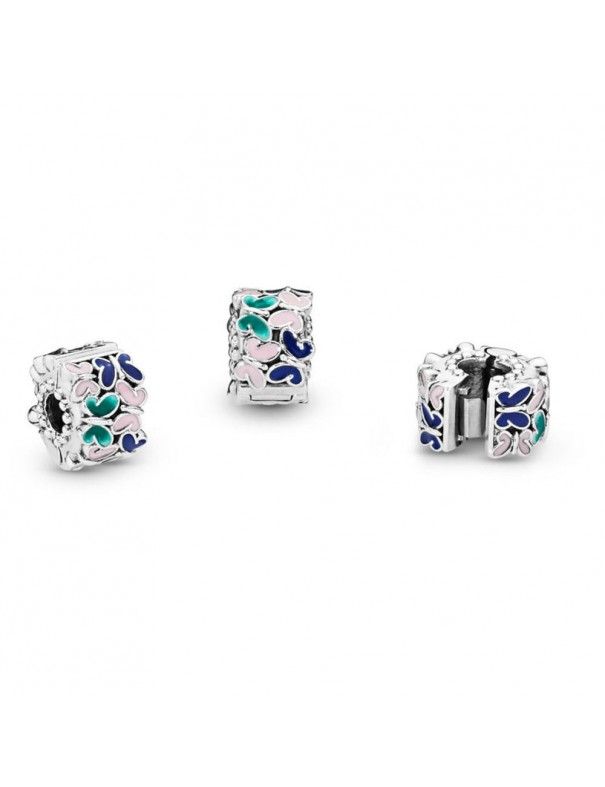 Clip Pandora plata mariposas 797863ENMX
