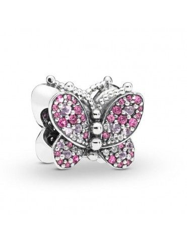 Charm Pandora Plata Mariposa Rosa Deslumbrante 797882NCCMX