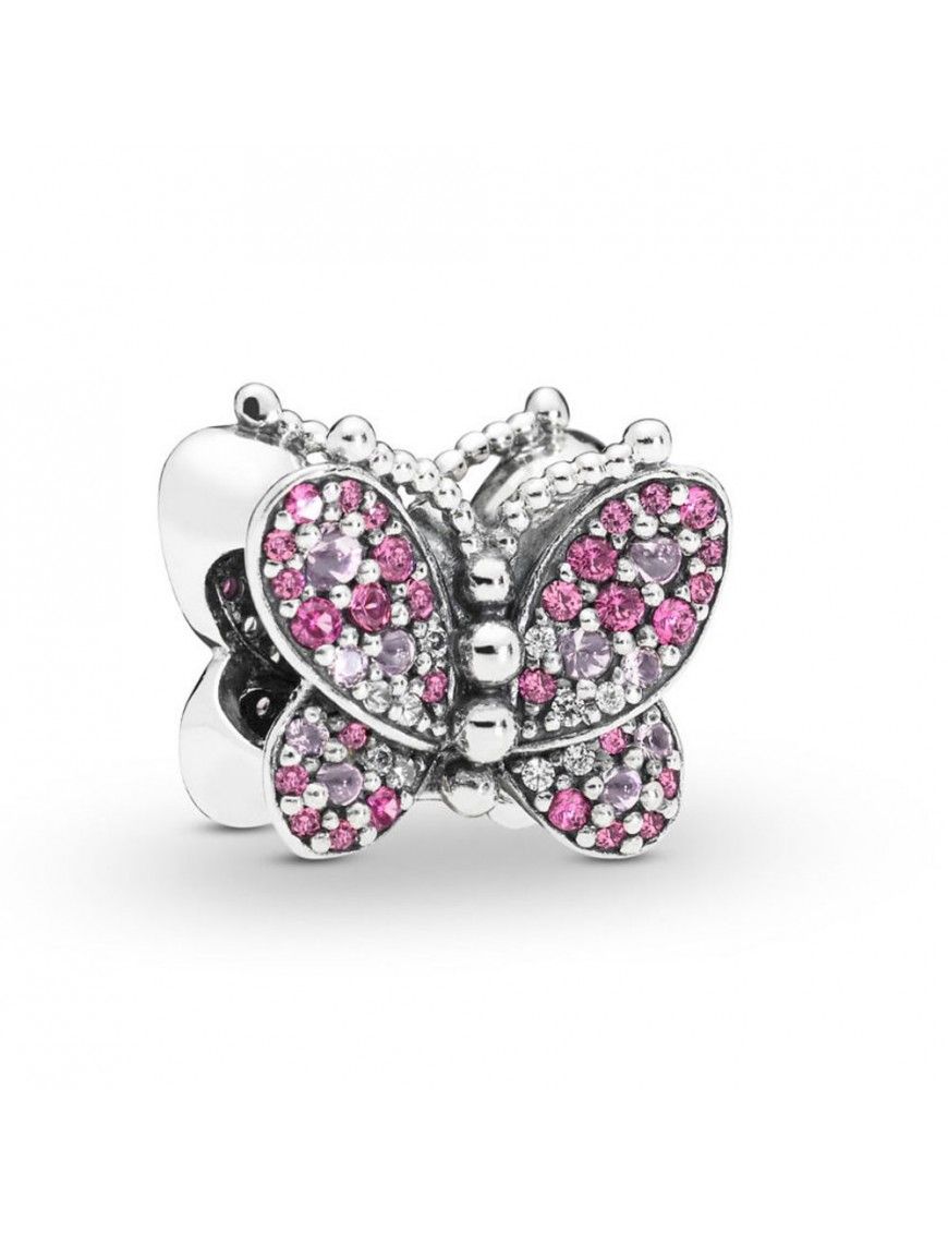 Charm Pandora Plata Mariposa Rosa Deslumbrante 797882NCCMX