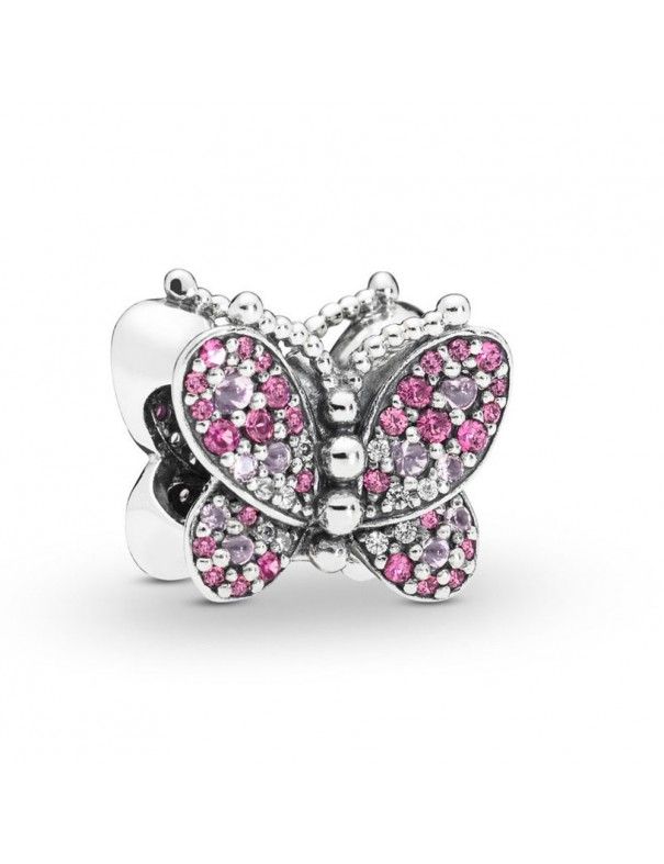 Charm Pandora Plata Mariposa Rosa Deslumbrante 797882NCCMX