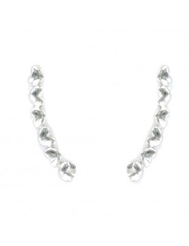 Pendientes Plata Mujer trepadores corazón 9104661