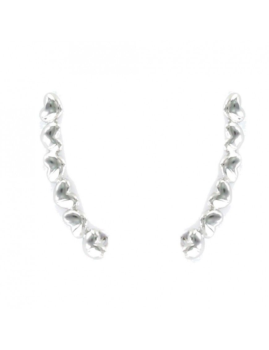 Pendientes Plata Mujer trepadores corazón 9104661
