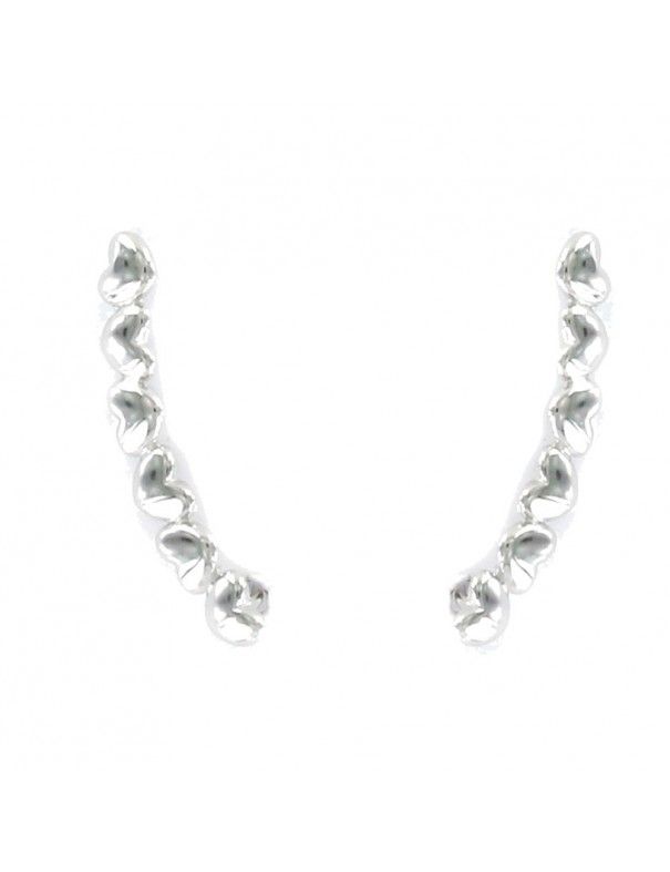 Pendientes Plata Mujer trepadores corazón 9104661