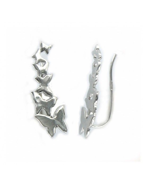 Pendientes Plata Mujer trepadores mariposas 9188505