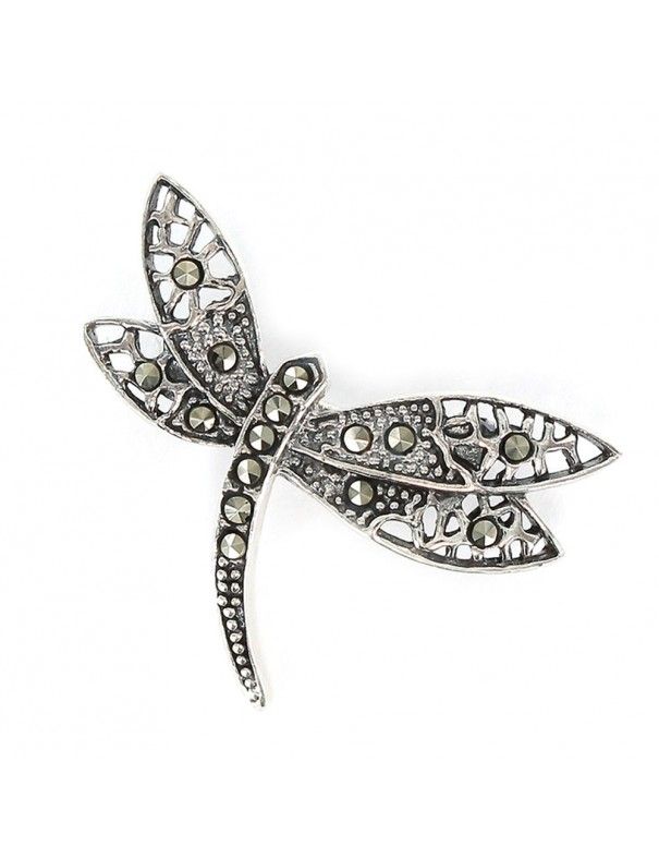 Broche Libélula plata mujer 9102591