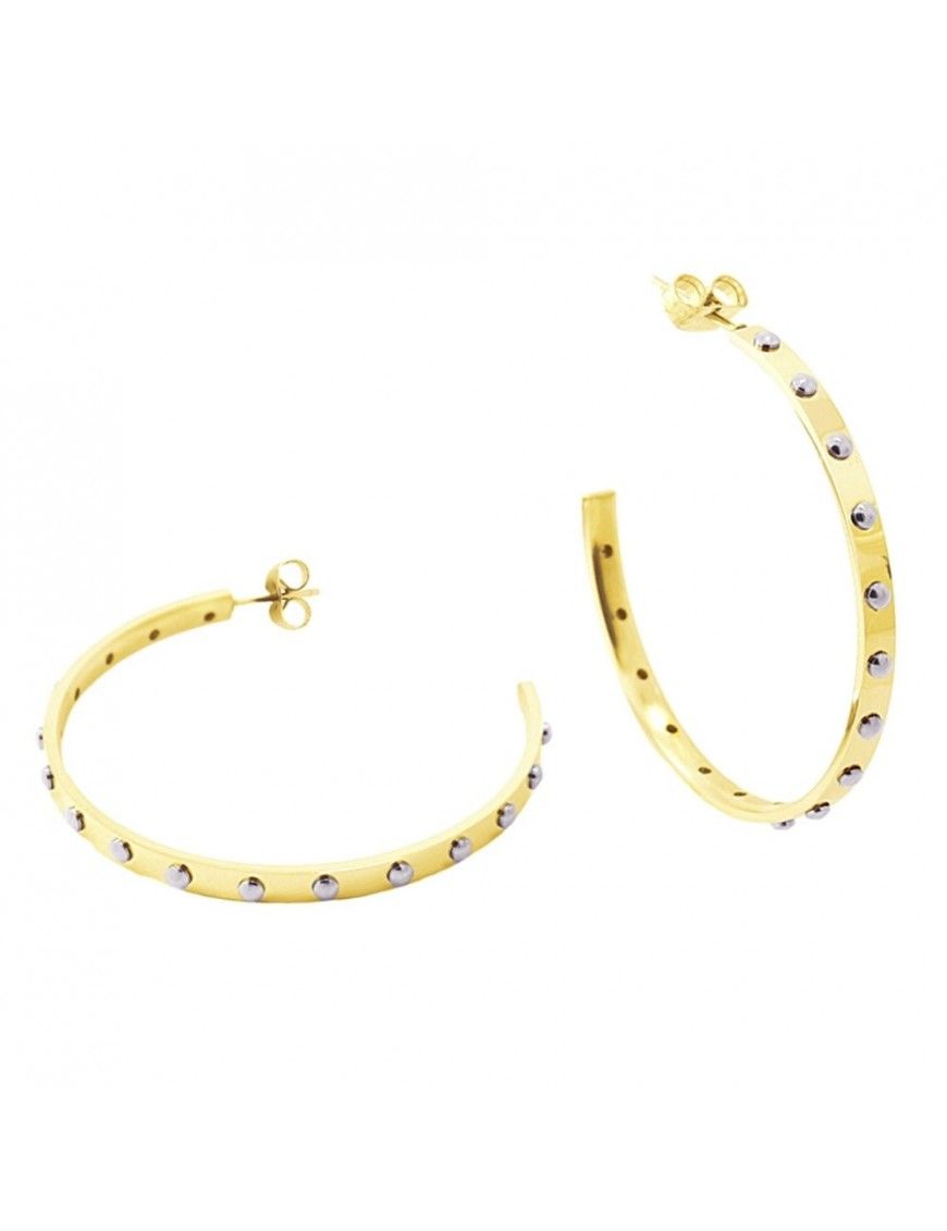 Pendientes Aro bicolor Anartxy Acero Mujer APE823