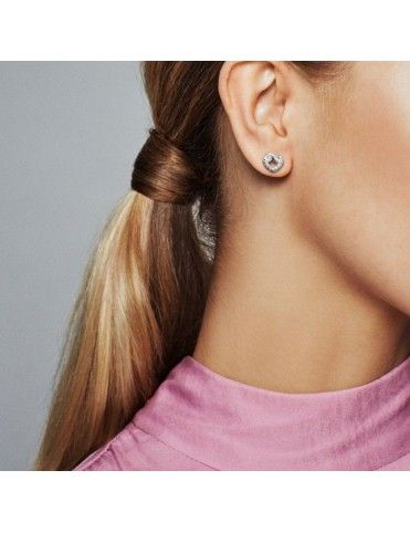 Pendientes Pandora Plata de botón Corazones Anudados 298019CZ