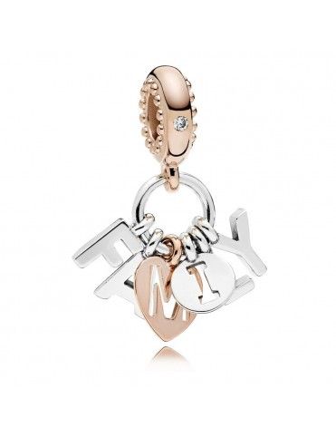 Charm colgante Pandora plata Rose Familia Perfecta 787785CZ