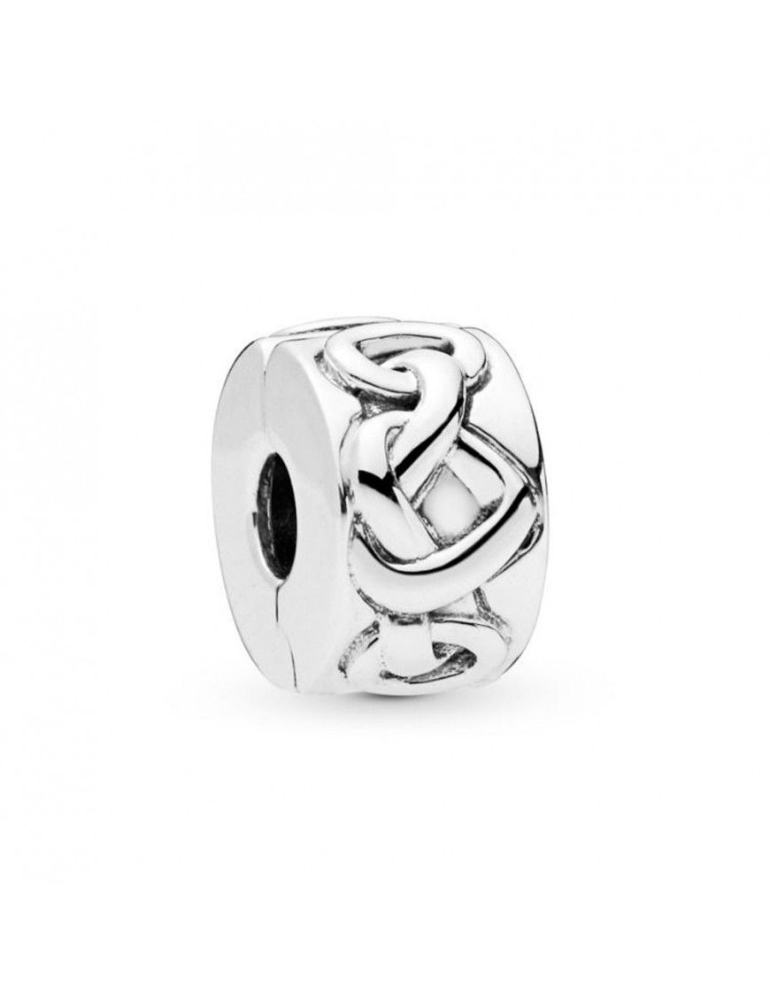 Charm Clip Pandora plata corazones anudados 798035