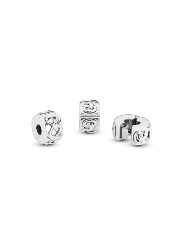 Charm Clip Pandora plata corazones anudados 798035