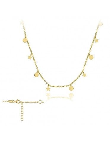 Collar Plata Mujer Círculos y estrellas 174434