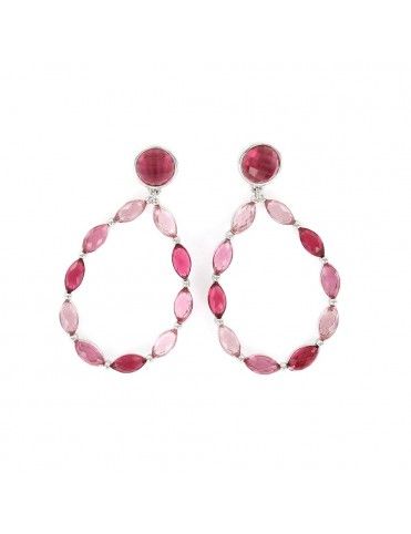 Pendientes Plata Mujer Piedras facetadas 9104616